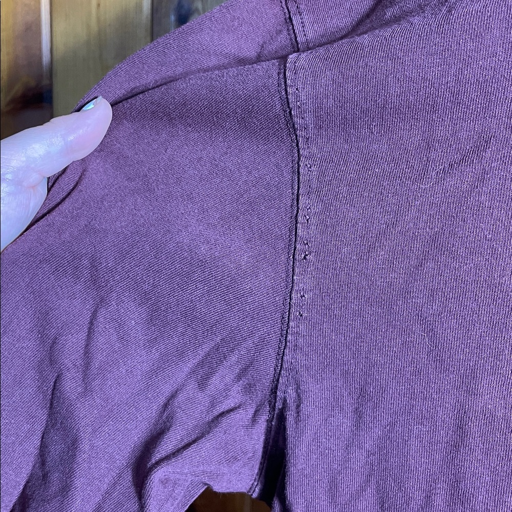 Carhartt Maroon Long Sleeve with Yellow Logo size medium workwear fall top - Picture 7 of 9
